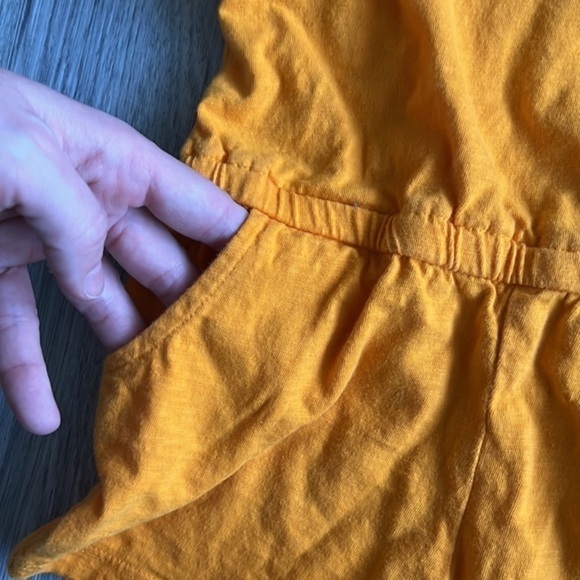 Cat & Jack Mustard Colored Shorts Romper Size 18M - Picture 4 of 5